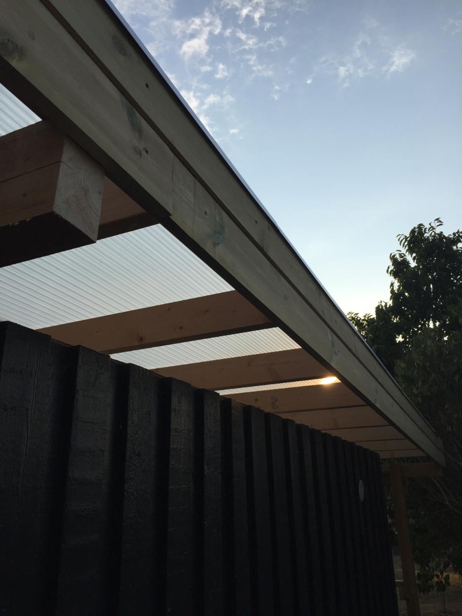 Carport med 10 mm TwinLite Kanaltak