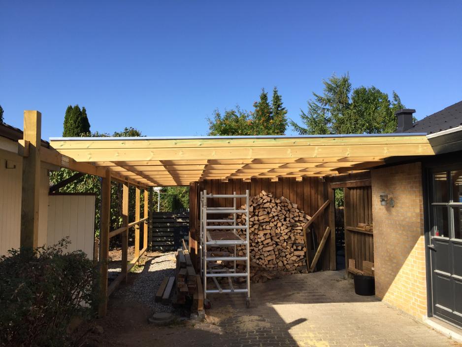 Carport med 10 mm TwinLite Kanaltak